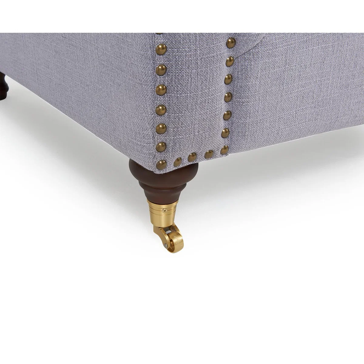 Carrara Chesterfield Grey Linen 3 Seater Sofa – image 11