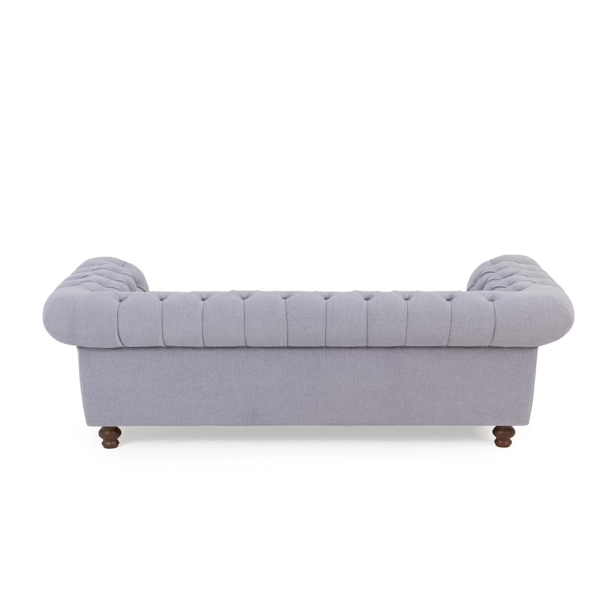 Carrara Chesterfield Grey Linen 3 Seater Sofa – image 8