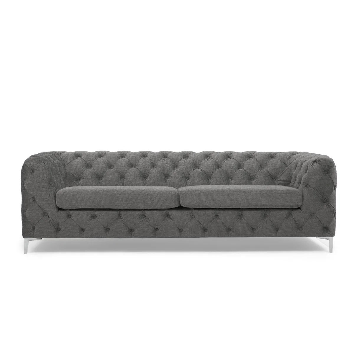 Amara Grey Linen 3 Seater Sofa – image 4