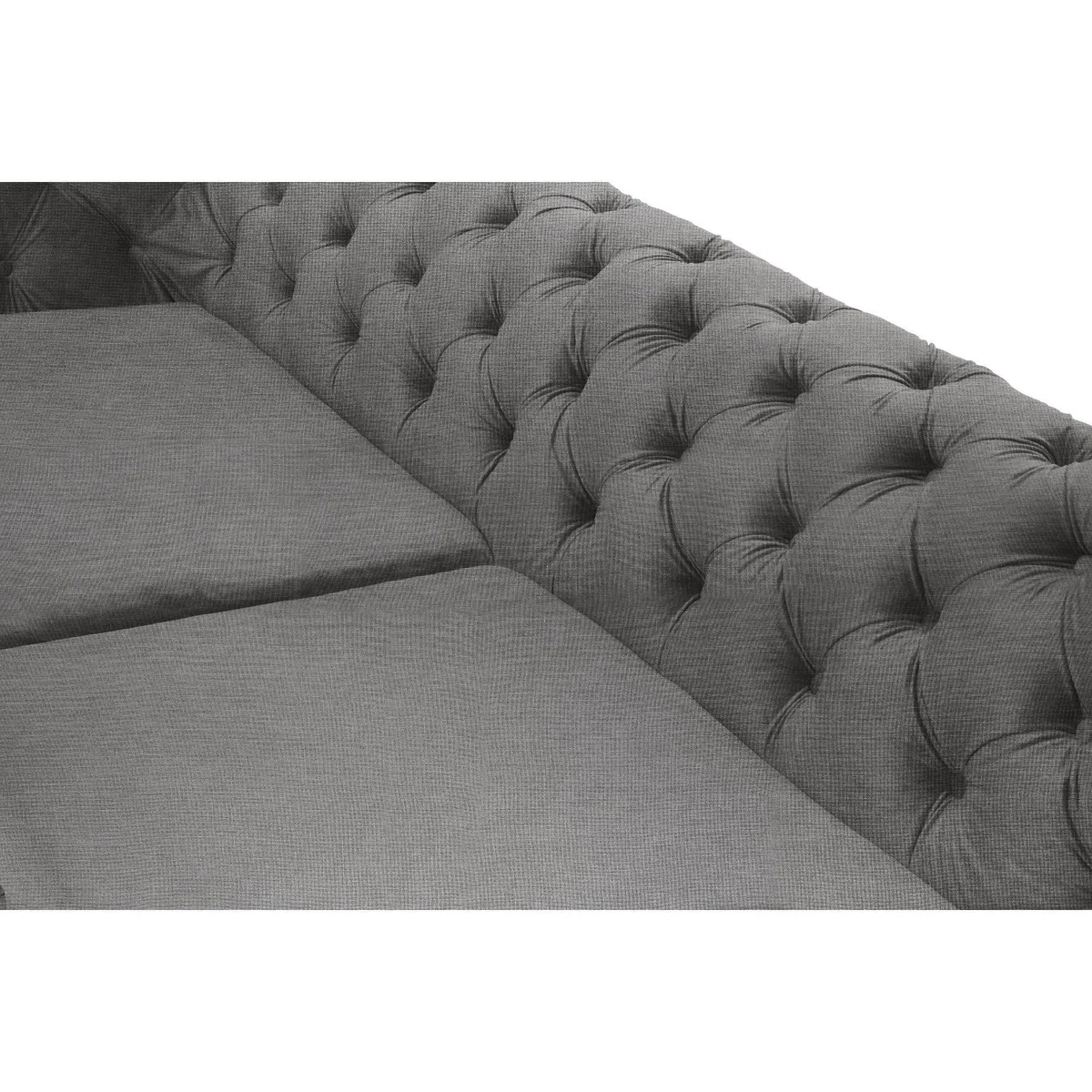 Amara Grey Linen 3 Seater Sofa – image 8