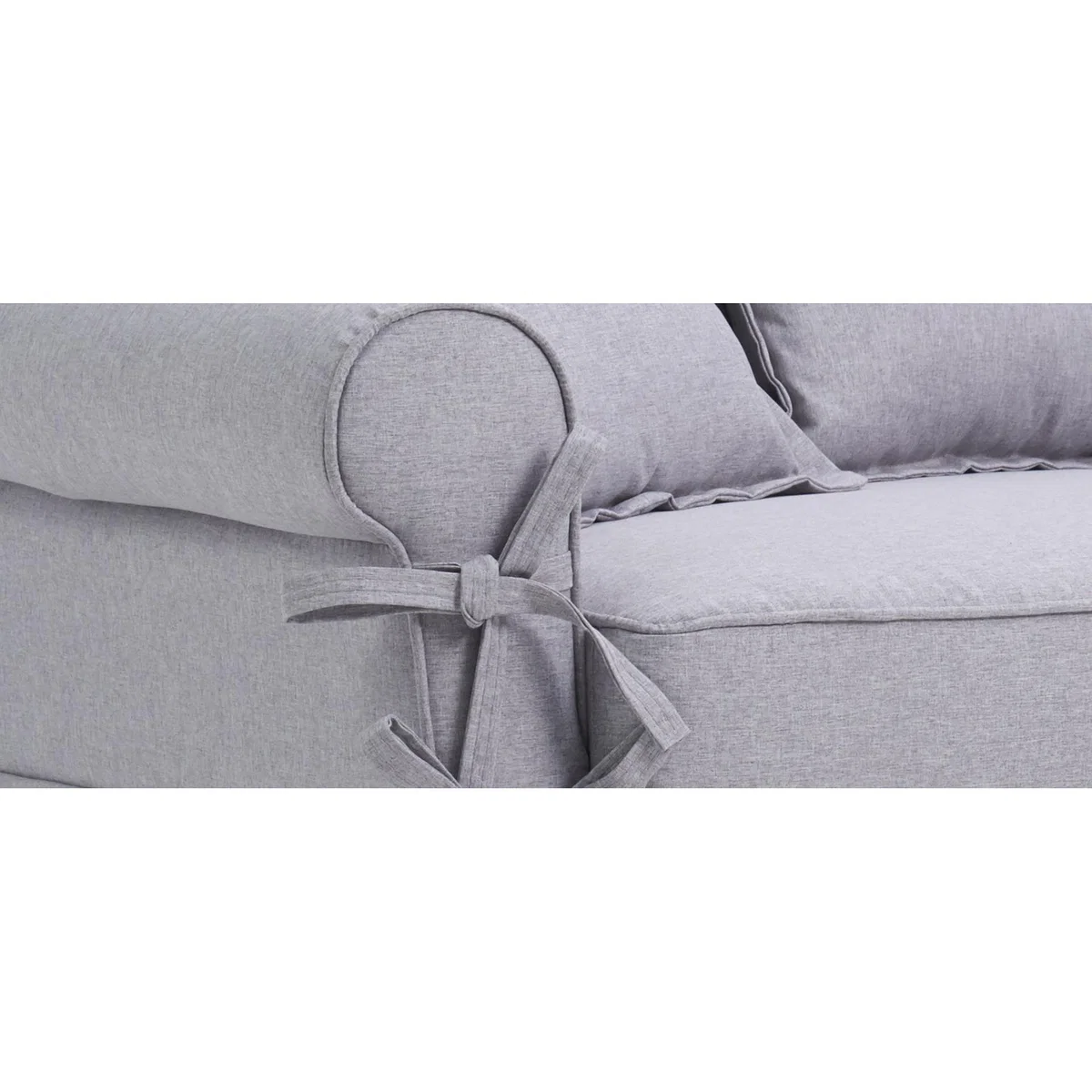 Clement Grey Linen 3 Seater Sofa – image 12