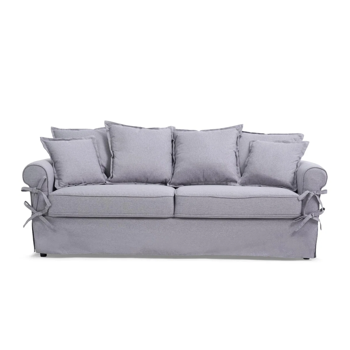 Clement Grey Linen 3 Seater Sofa – image 4