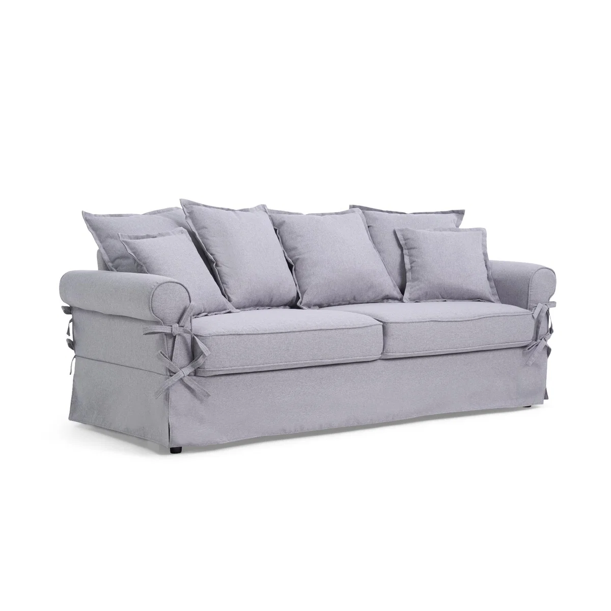 Clement Grey Linen 3 Seater Sofa – image 5