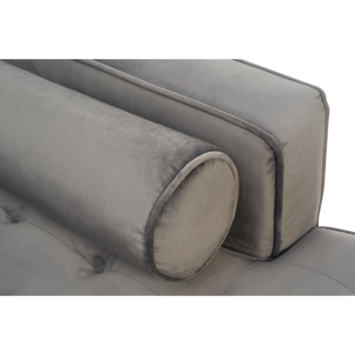Indus Grey Velvet Right Facing 3 Seater Corner Chaise Sofa – image 8