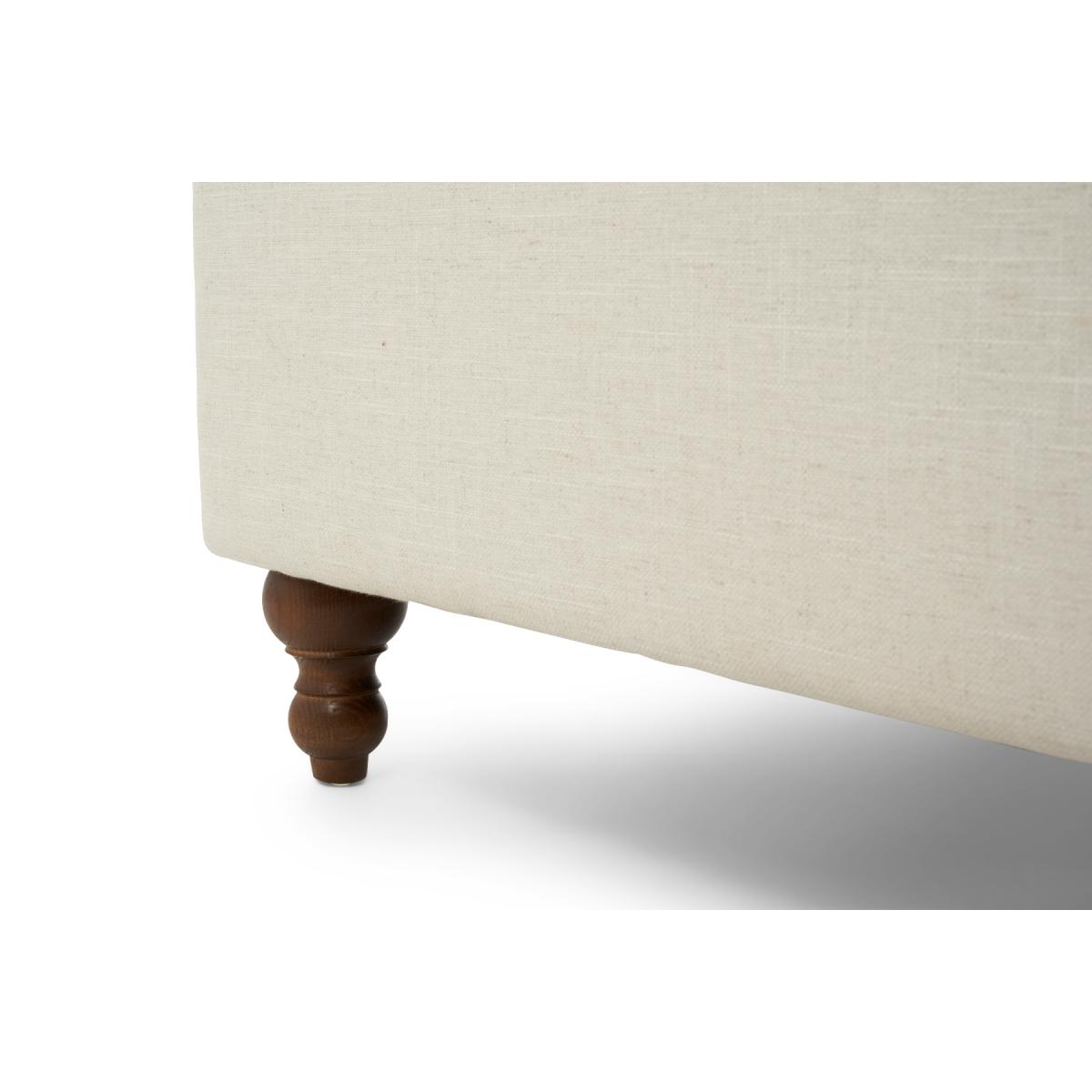 Westminster Chesterfield Ivory Linen 3 Seater Sofa – image 13