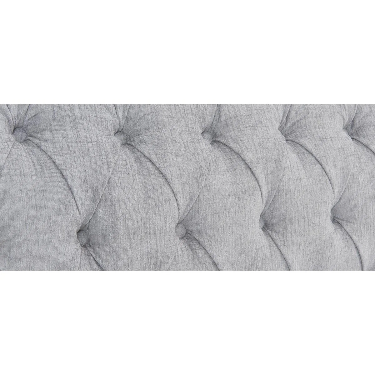 Henbury Chesterfield Grey Plush Fabric 3 Seater Sofa – image 10