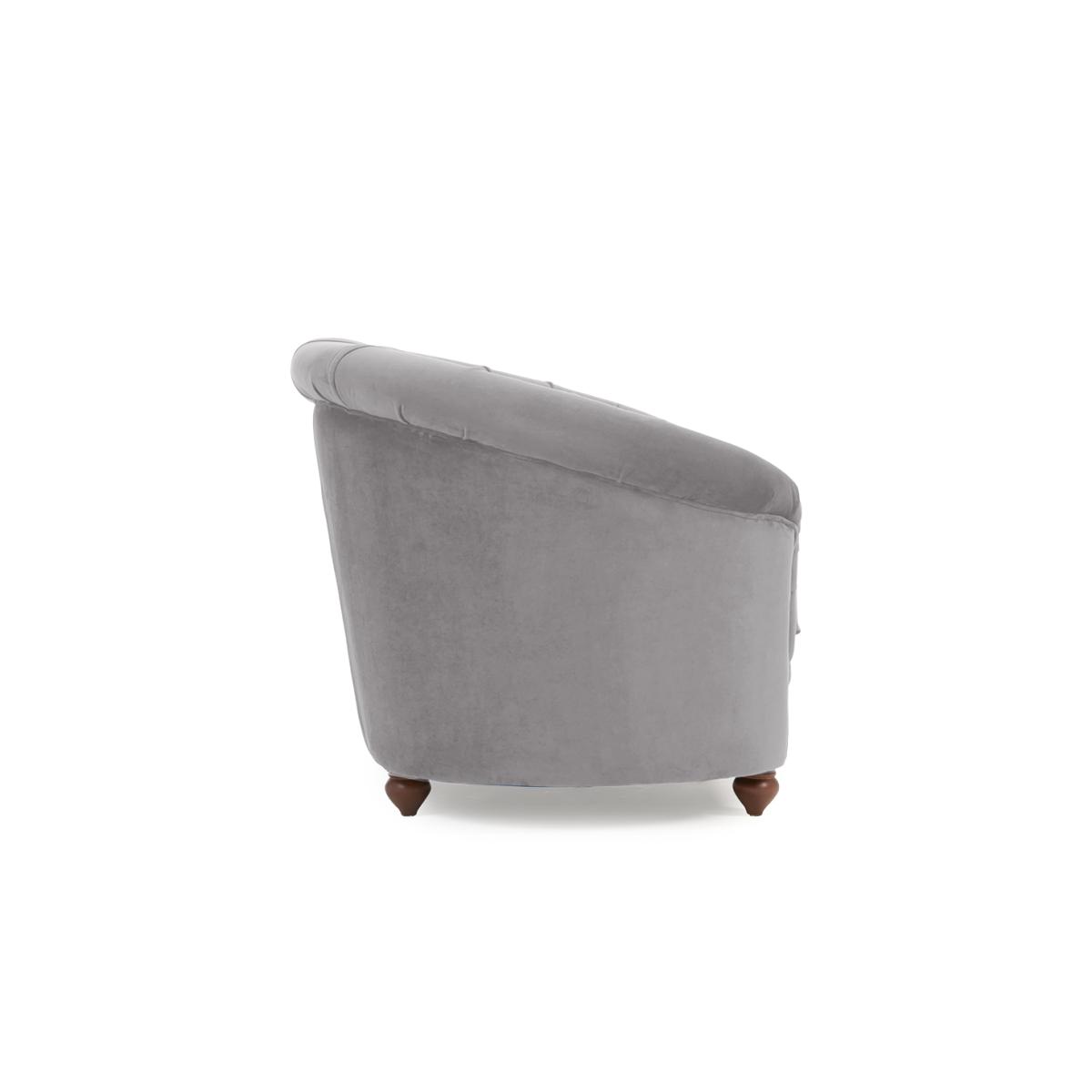 Apsley Chesterfield Grey Velvet 3 Seater Sofa – image 5