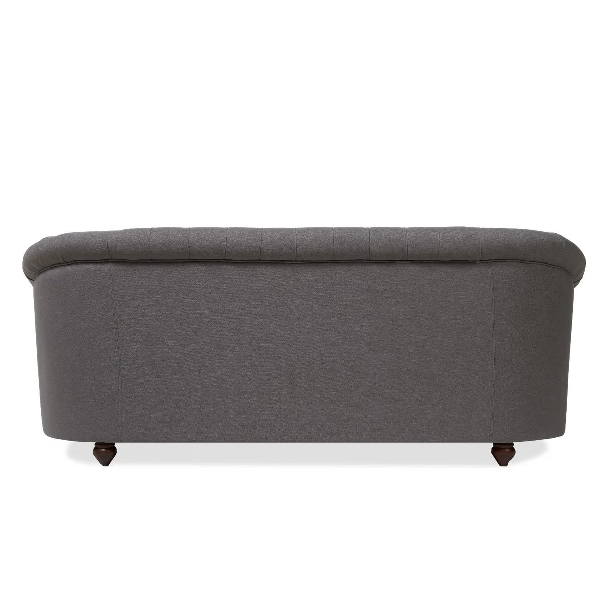 Chloe Chesterfield Grey Linen Fabric Three-Seater Sofa – image 4