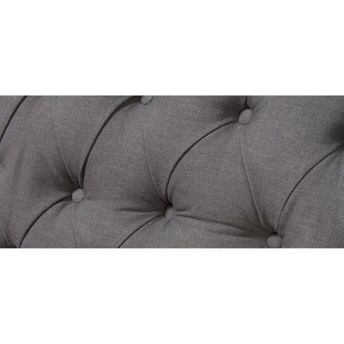 Chloe Chesterfield Grey Linen Fabric Three-Seater Sofa – image 10