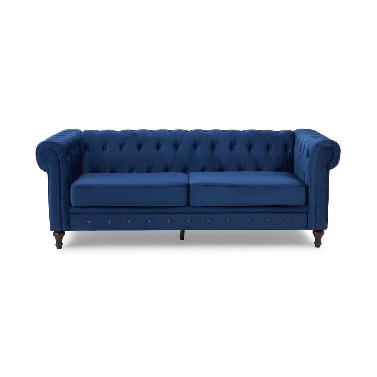 Calama Blue Velvet 3 Seater Sofa – image 4