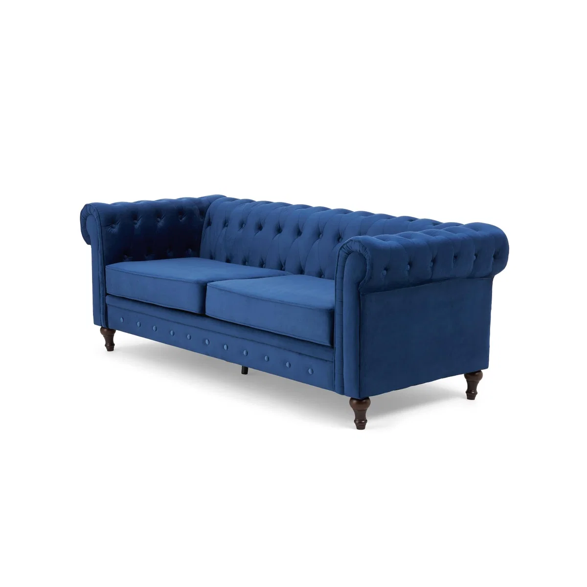 Calama Blue Velvet 3 Seater Sofa – image 5