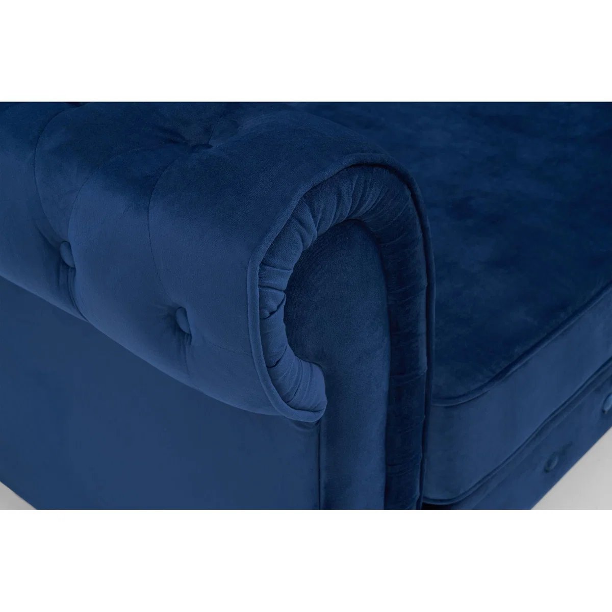 Calama Blue Velvet 3 Seater Sofa – image 9
