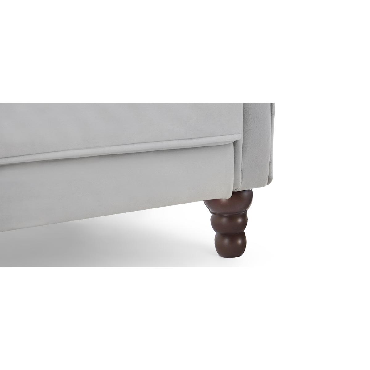 Orlando Grey Velvet 3 Seater Fold Down Sofa Bed – image 13