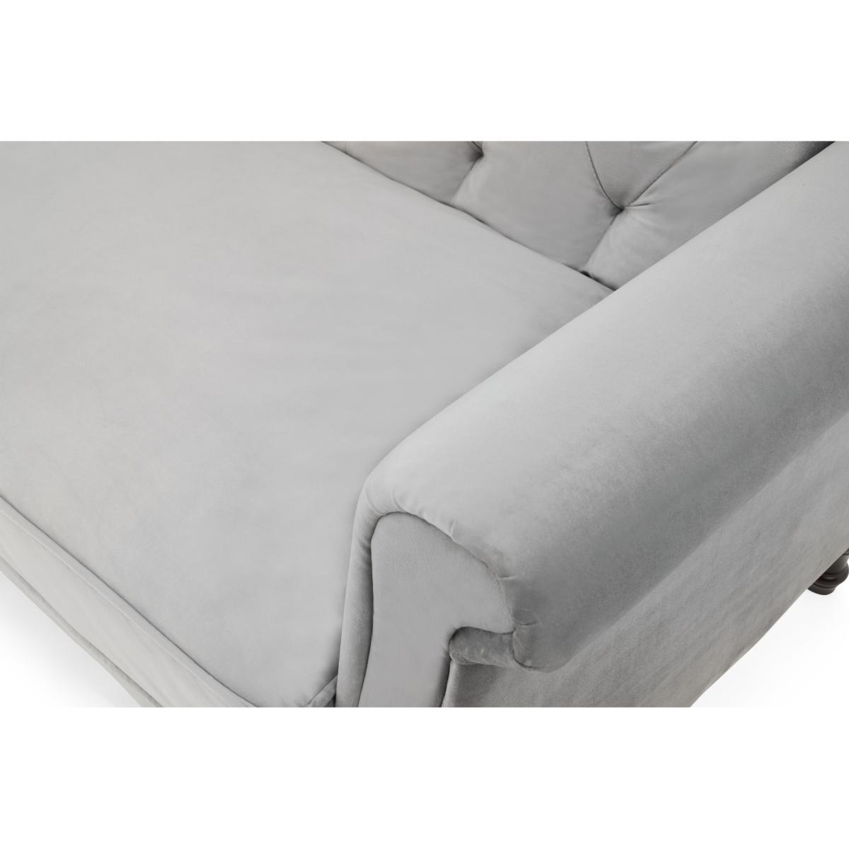 Orlando Grey Velvet 3 Seater Fold Down Sofa Bed – image 9