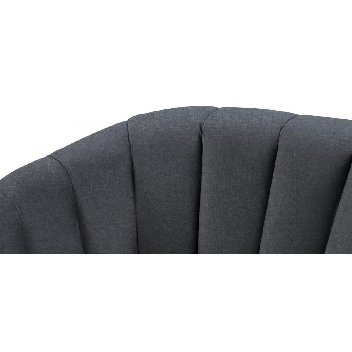 Lulu 3 Seater Sofa in Grey Linen with Gold Legs – image 13