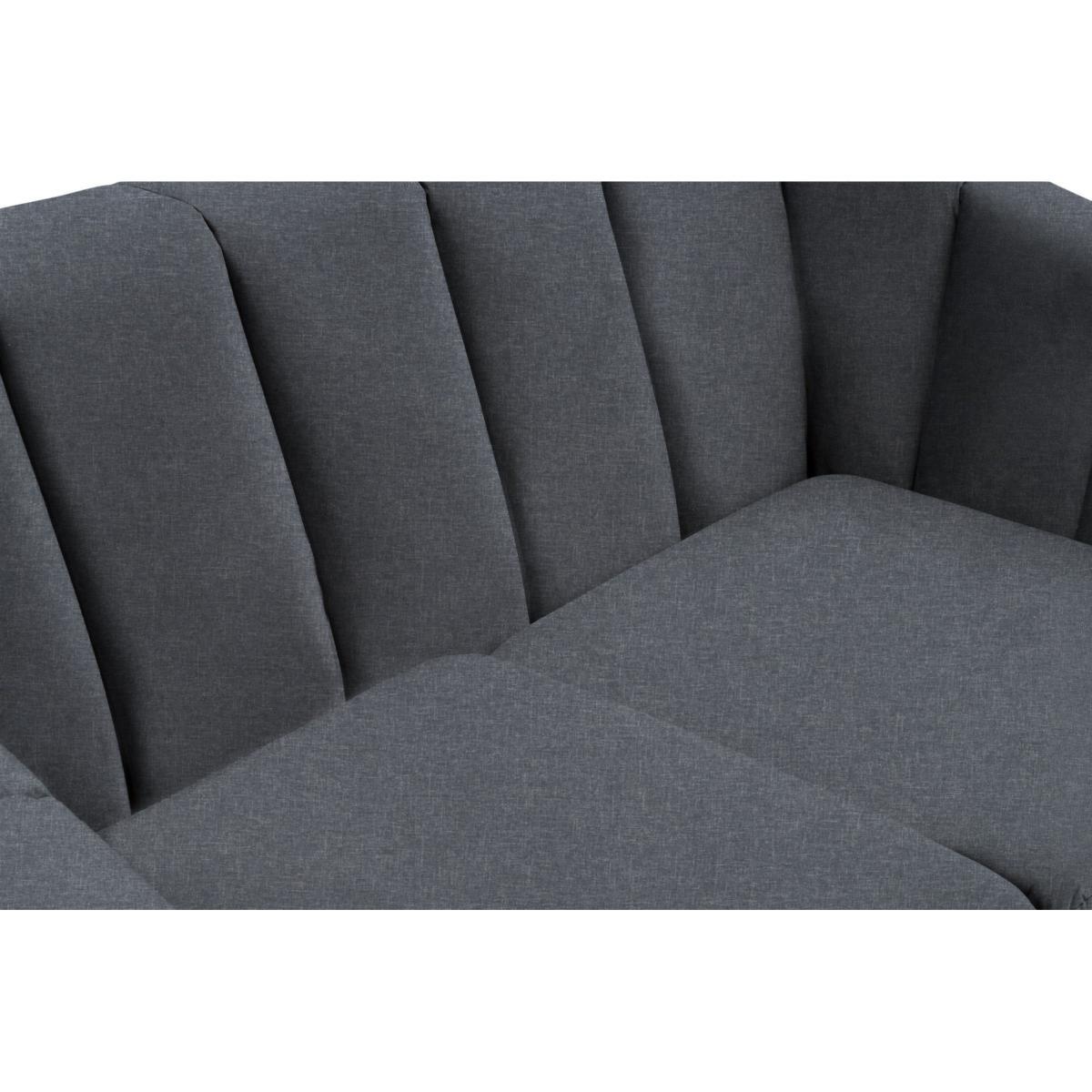 Lulu 3 Seater Sofa in Grey Linen with Gold Legs – image 8