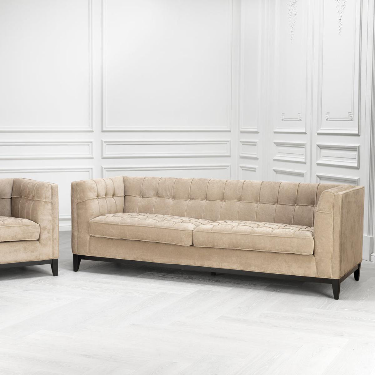 Eichholtz Aldgate Sofa Greige Velvet – image 4