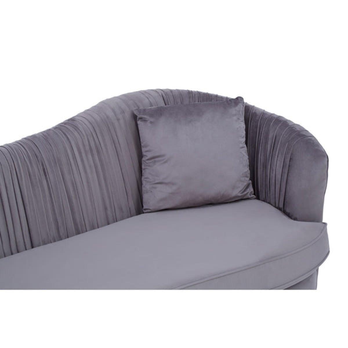 Olivia's Fleur 3 Seater Sofa Gold Metal Base Velvet Grey – image 6