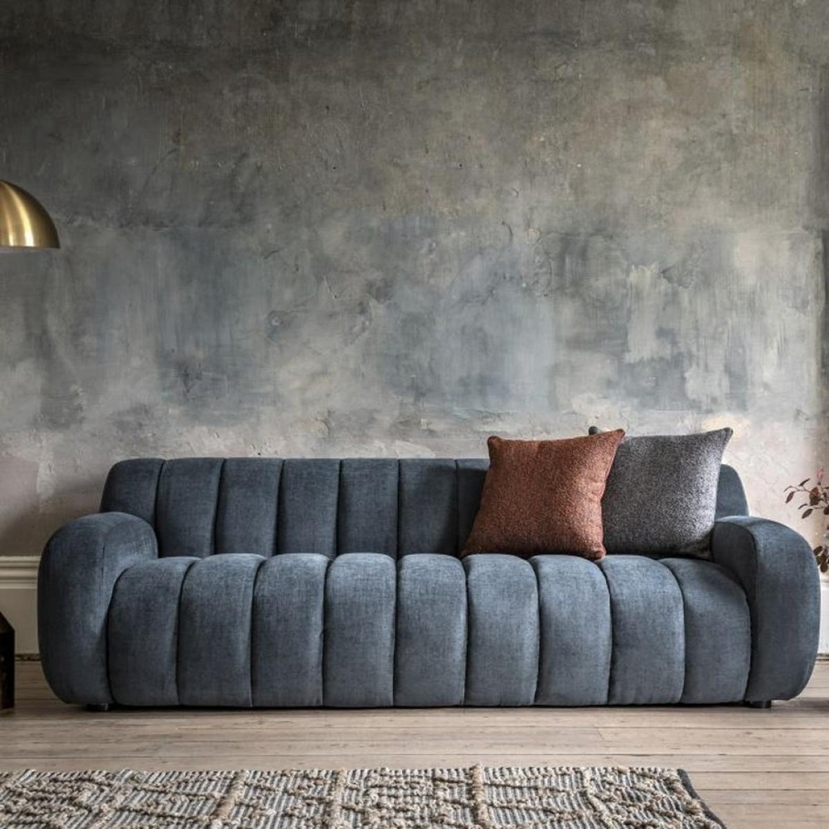 Gallery Interiors Cresta 3 Seater Sofa in Dusty Blue – image 3