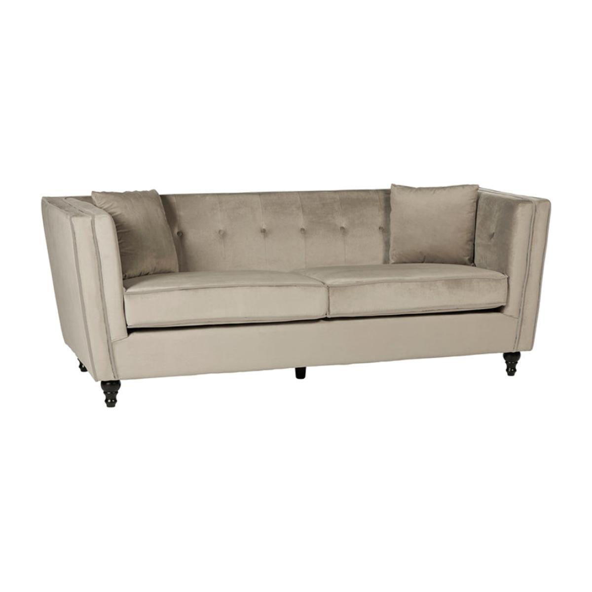 Olivia's Freya Brown Velvet 3 Seater Sofa – image 1