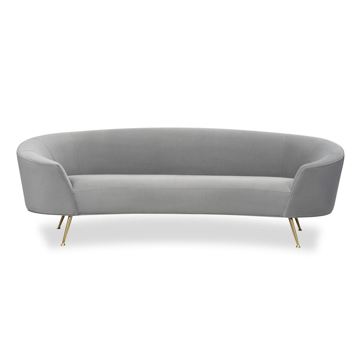 Liang & Eimil Lazy 3 Seater Sofa Kaster Horizon Grey Velvet – image 2