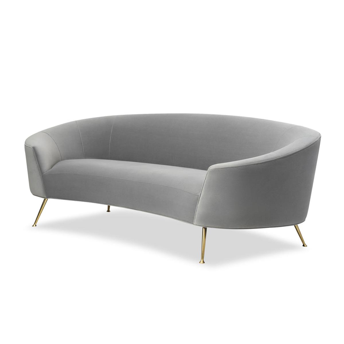 Liang & Eimil Lazy 3 Seater Sofa Kaster Horizon Grey Velvet – image 3