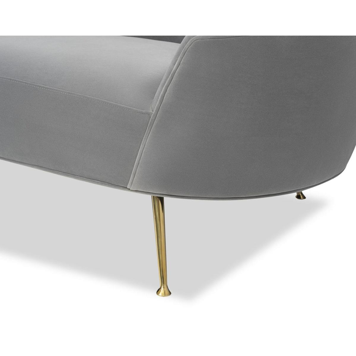 Liang & Eimil Lazy 3 Seater Sofa Kaster Horizon Grey Velvet – image 4