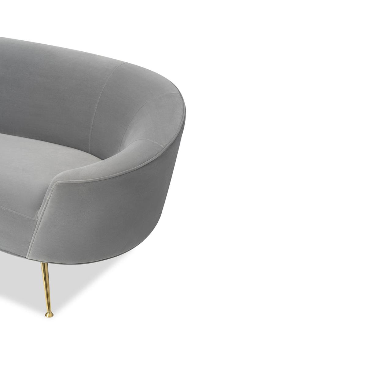 Liang & Eimil Lazy 3 Seater Sofa Kaster Horizon Grey Velvet – image 5