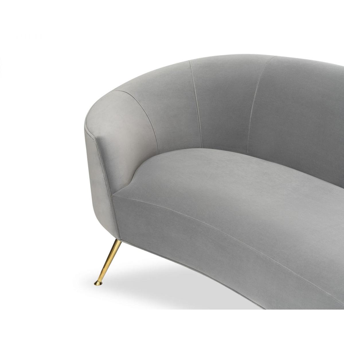 Liang & Eimil Lazy 3 Seater Sofa Kaster Horizon Grey Velvet – image 6