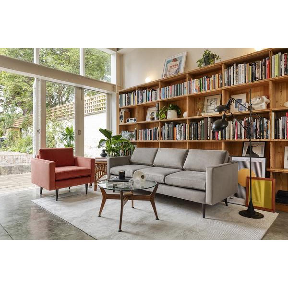 Swyft Model 01 Velvet 3 Seater Sofa in Elephant – image 5