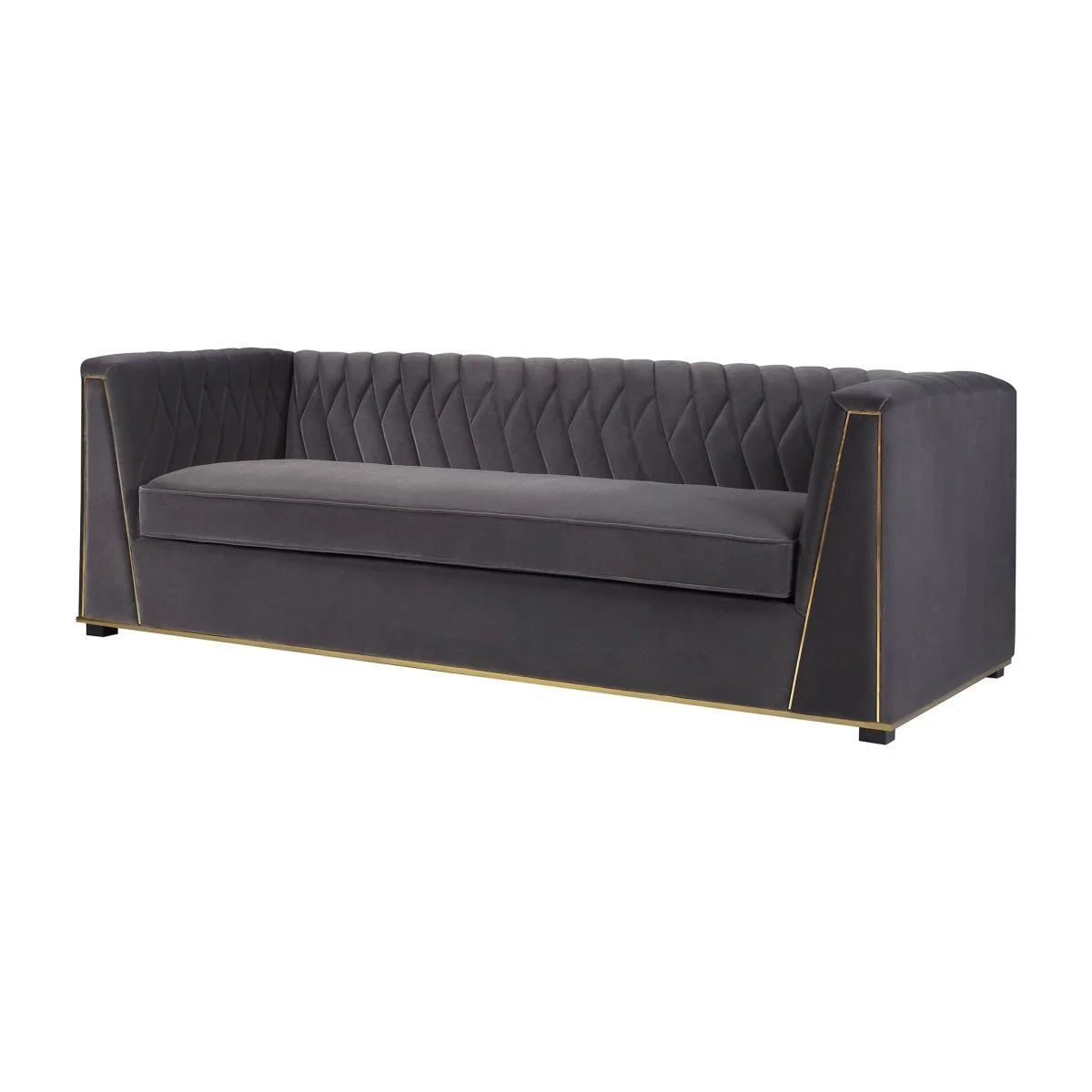 Liang & Eimil Klein Sofa Gainsborough Nickel Grey Velvet – image 1