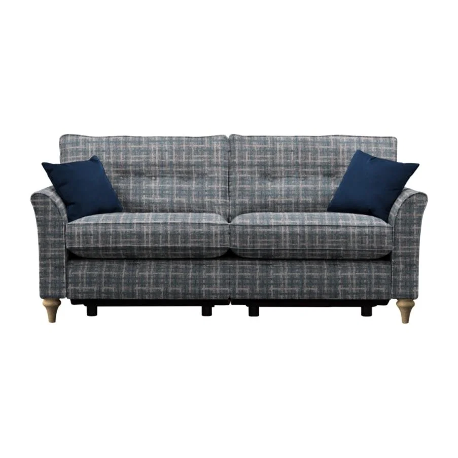 Parker Knoll Hazel Buttoned Back Grand 3 Seater Sofa With Power Footrest - Fabric Grade C – image 1