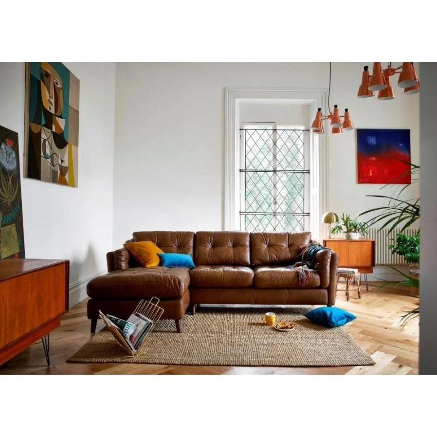 Alexander & James Alexander and James Saddler Chaise 3 Seater Sofa - Tote Leather - Lhf – image 2