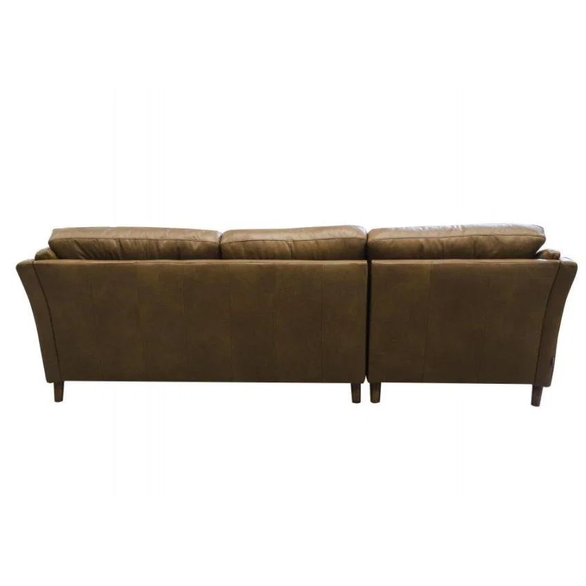 Alexander & James Alexander and James Saddler Chaise 3 Seater Sofa - Tote Leather - Lhf – image 8