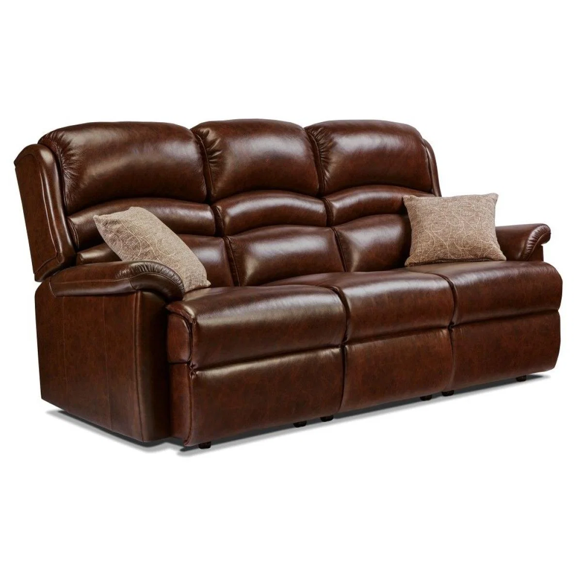 Sherborne Olivia 3 Seater Leather Fixed Sofa – image 2