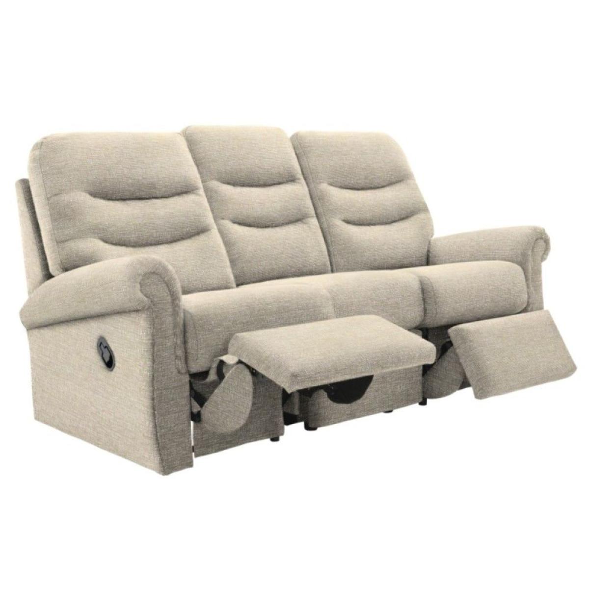 G Plan Holmes Fabric 3 Seater Manual Recliner Double – image 2