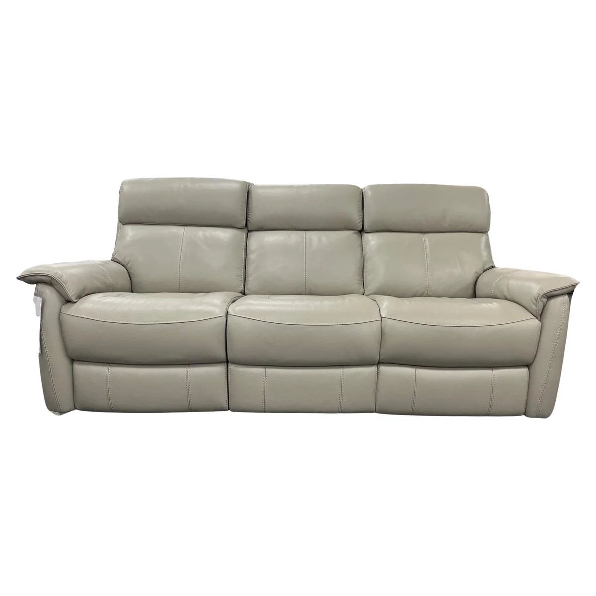 Downtown Albury 3 Seater Sofa With 2 Power Recliners in Feather Grey, Leather – image 2