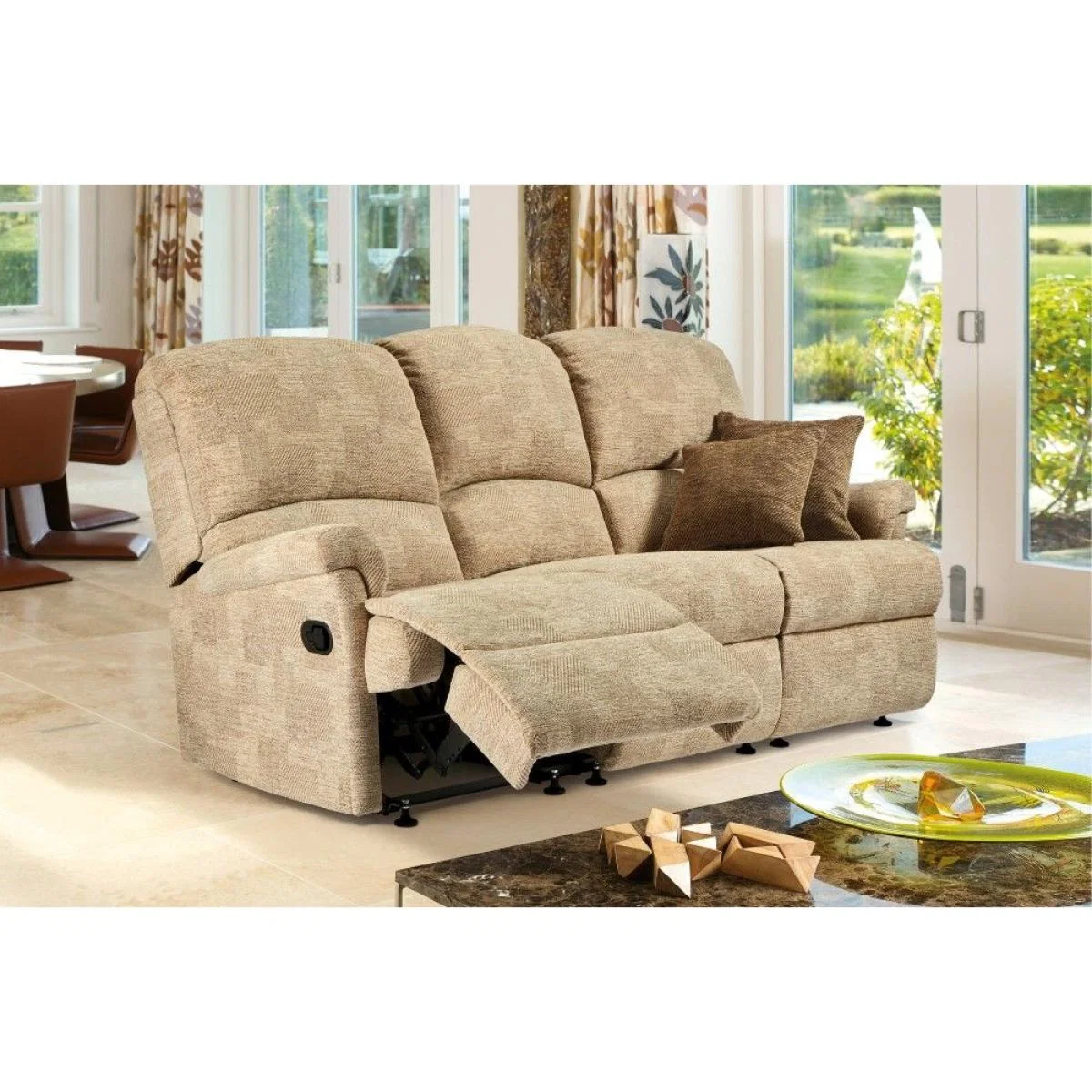 Sherborne Nevada Standard 3 Seater Fabric Manual Recliner Sofa – image 2