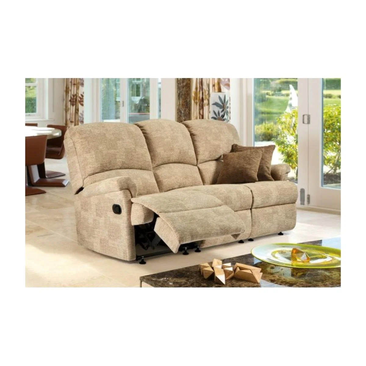 Sherborne Nevada Standard 3 Seater Fabric Manual Recliner Sofa – image 1