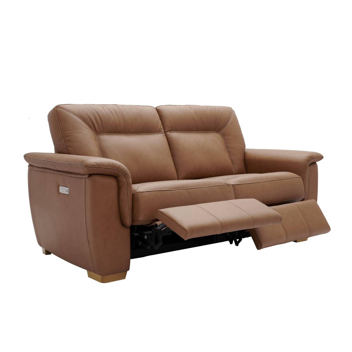 G Plan Elliot 3 Seater Leather Manual Double Recliner – image 3