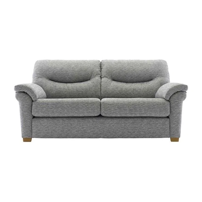 G Plan Washington Fabric 3 Seater 2 Cushions With Show Wood – image 1