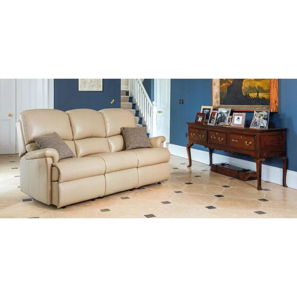 Sherborne Nevada Small 3 Seater Leather Fixed Sofa – image 2