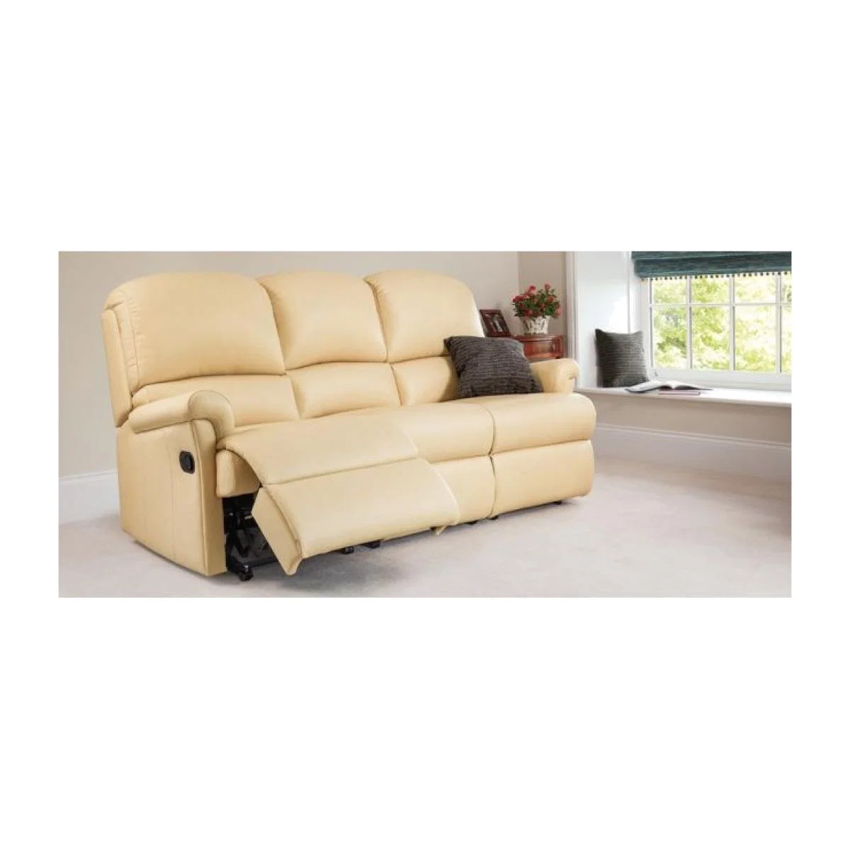 Sherborne Nevada Standard 3 Seater Leather Power Recliner Sofa – image 1