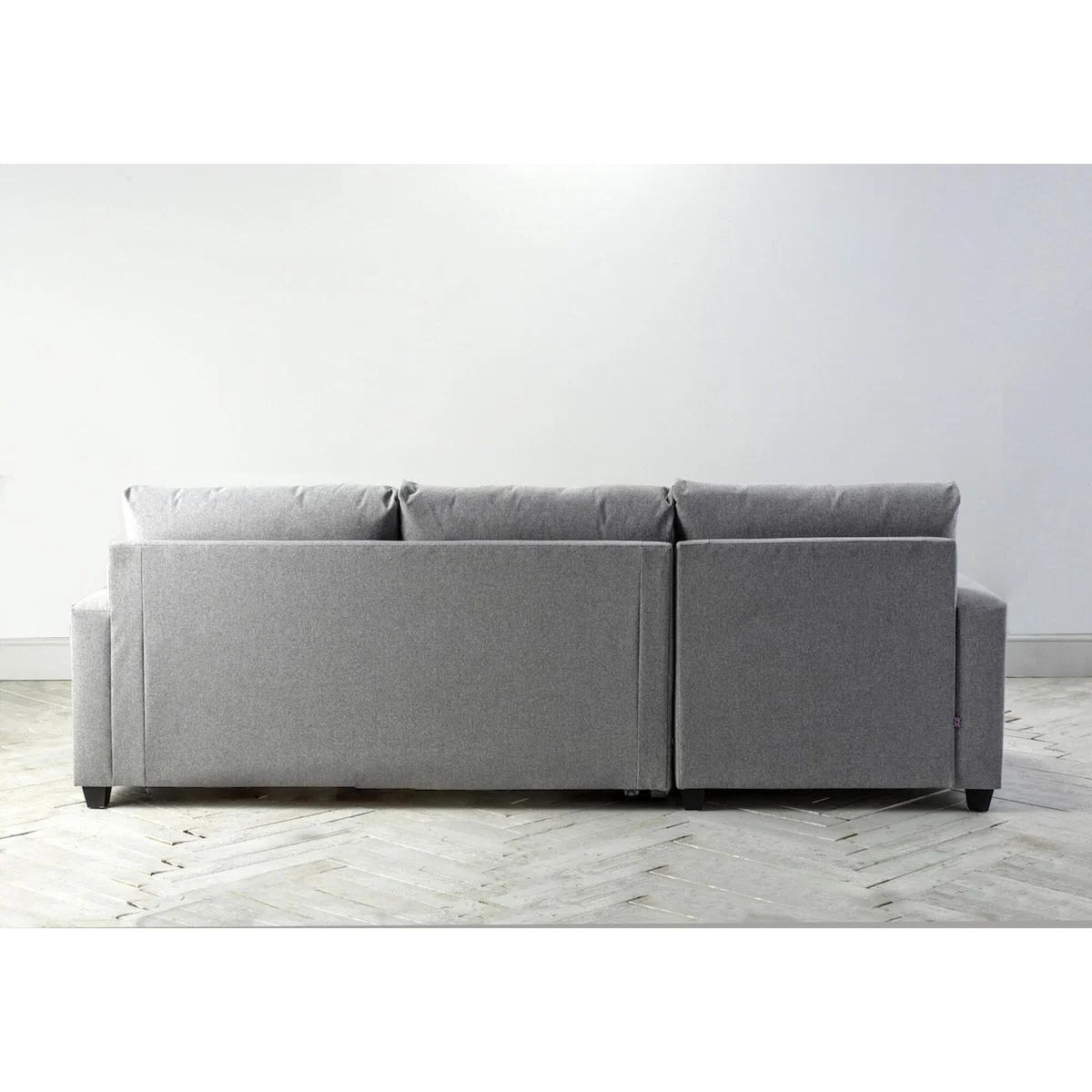 Mimi Left Hand Chaise Ottoman Sofa in Silver Weave – image 9