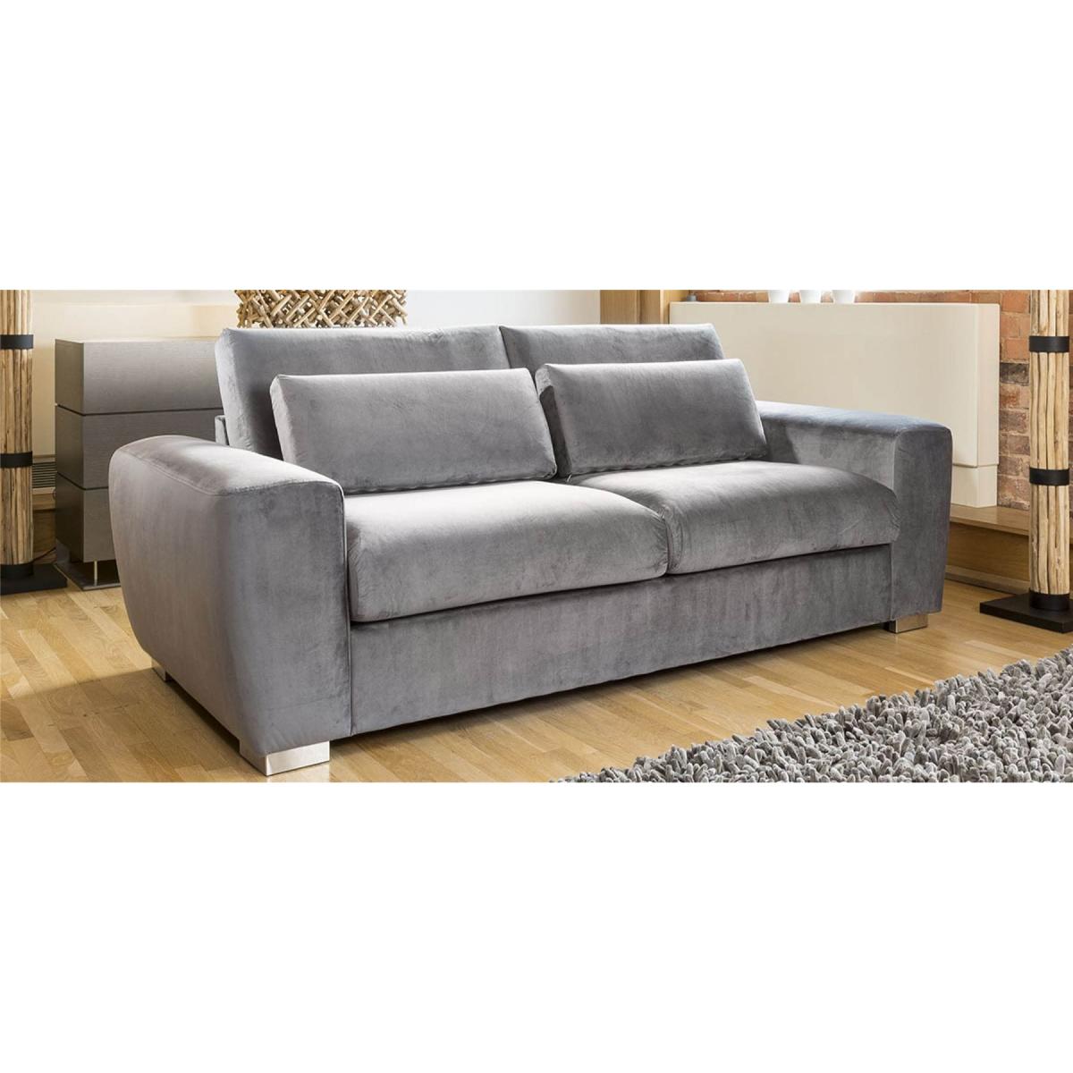 Quatropi Ohio Large 3 Seater Sofa Soft Velvet Fabric Made to Order 3S – image 2