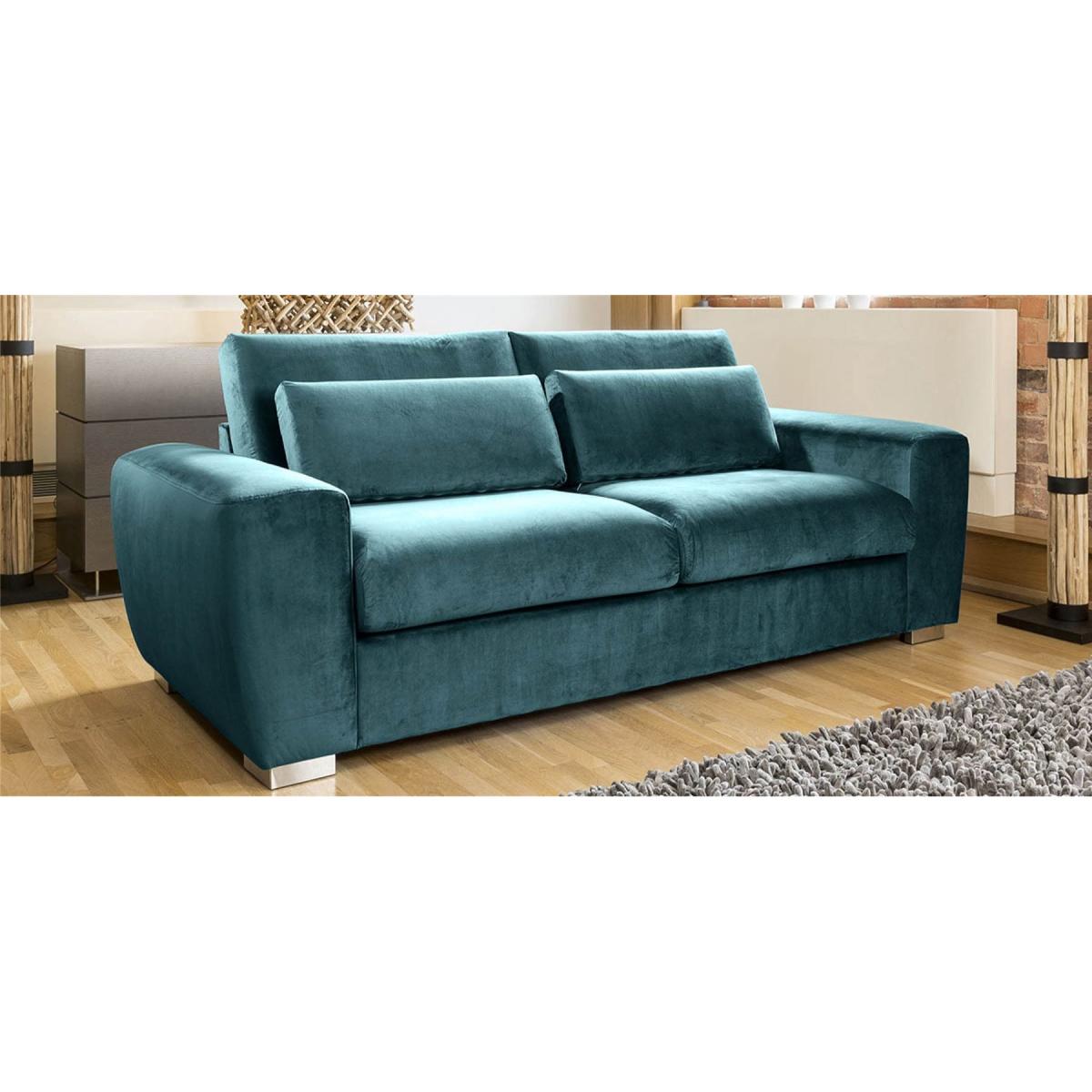 Quatropi Ohio Large 3 Seater Sofa Soft Velvet Fabric Made to Order 3S – image 11