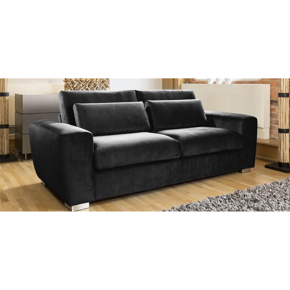 Quatropi Ohio Large 3 Seater Sofa Soft Velvet Fabric Made to Order 3S – image 4
