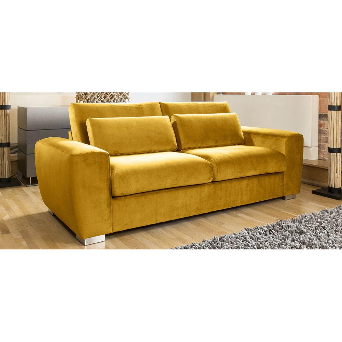 Quatropi Ohio Large 3 Seater Sofa Soft Velvet Fabric Made to Order 3S – image 5