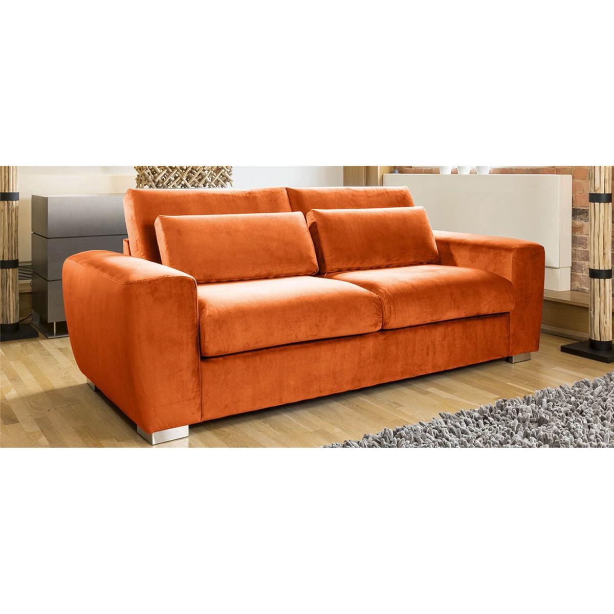 Quatropi Ohio Large 3 Seater Sofa Soft Velvet Fabric Made to Order 3S – image 6