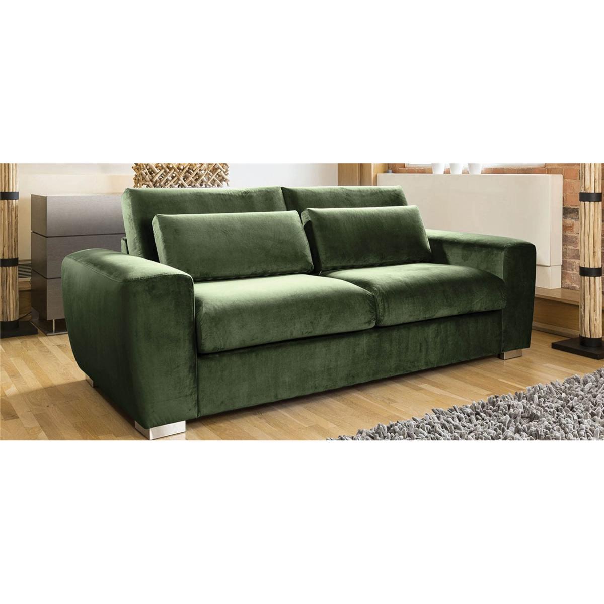 Quatropi Ohio Large 3 Seater Sofa Soft Velvet Fabric Made to Order 3S – image 8
